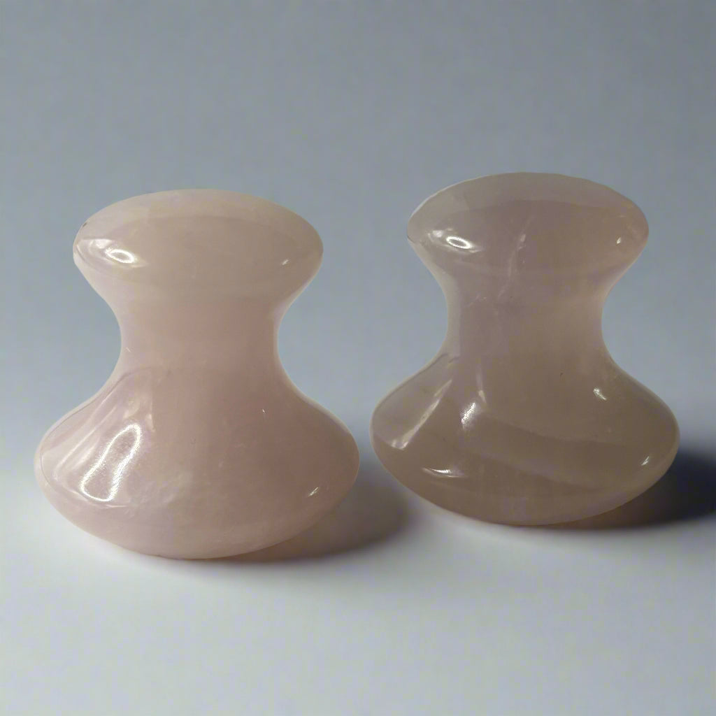 Mushroom Rose Quartz Gua Sha Tools (pair of 2)